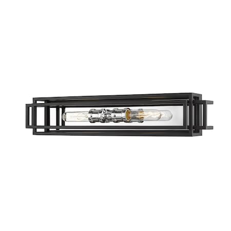 Z-Lite Titania 2 Light Vanity, Black 454-2V-BK-CH